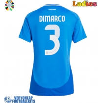Italy Federico Dimarco #3 Replica Home Shirt Ladies Euro 2024 Short Sleeve